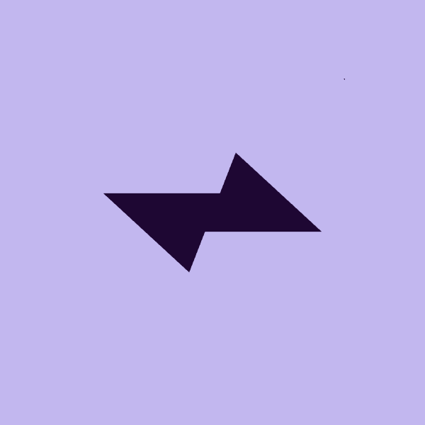 Dark purple double-ended arrow icon on a light purple background, suggesting exchange or rewind.
